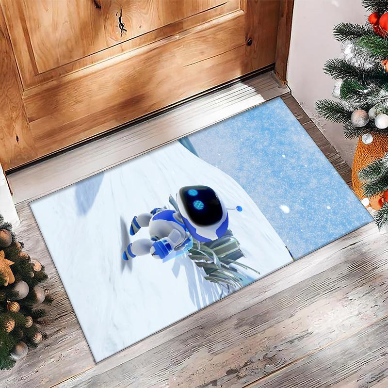Astro Bot Crystal Velvet Rug, Soft Anti‑Slip Crystal Velvet Carpet for Living Room Bedroom Home Decor