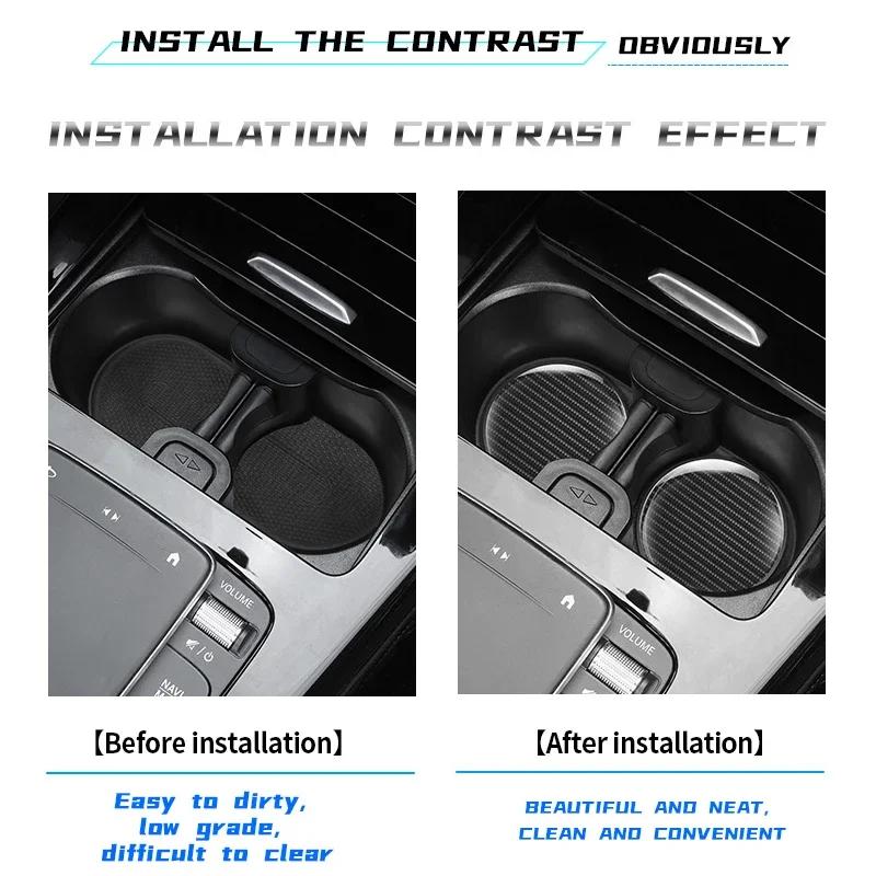 2 шт. Автомобильные эмблемы Коврик-подставка для подстаканников Кожаные аксессуары Для Porsche Cayenne Panamera Macan 911 718 Taycan Boxster Cayman 918