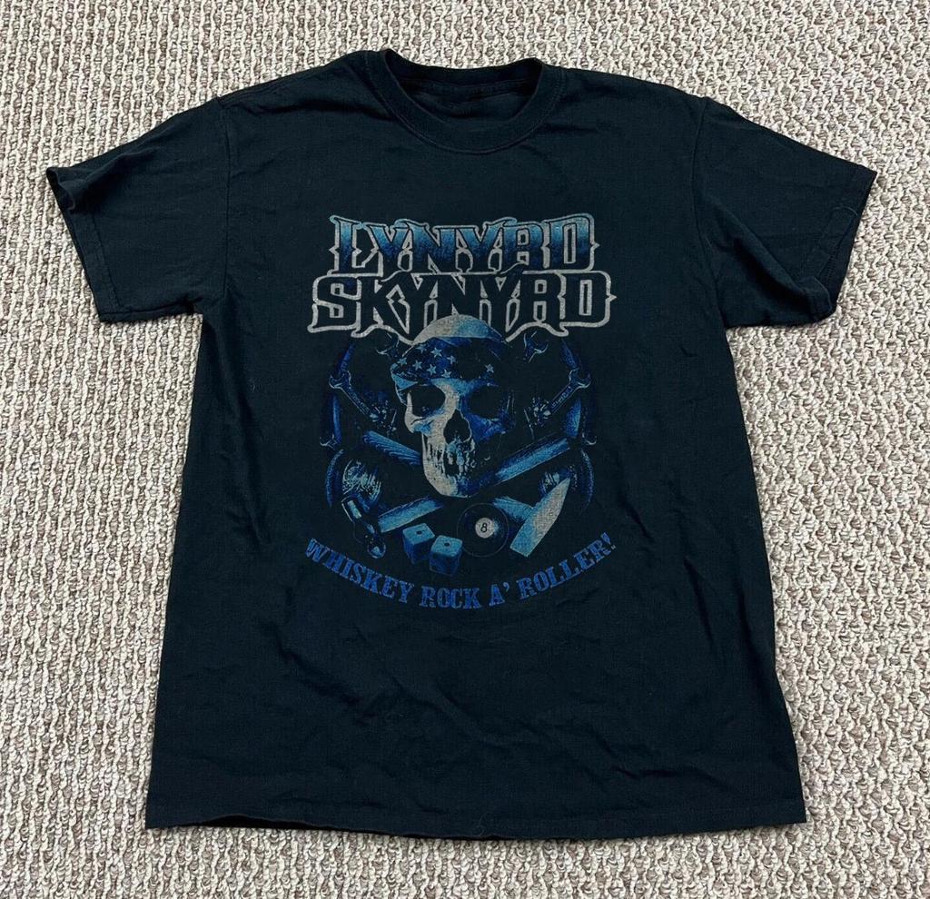 Lynyrd Skynyrd Whiskey Rock-A-Roller T-Shirt, Black Unisex T-Shirt, Size S-5XL