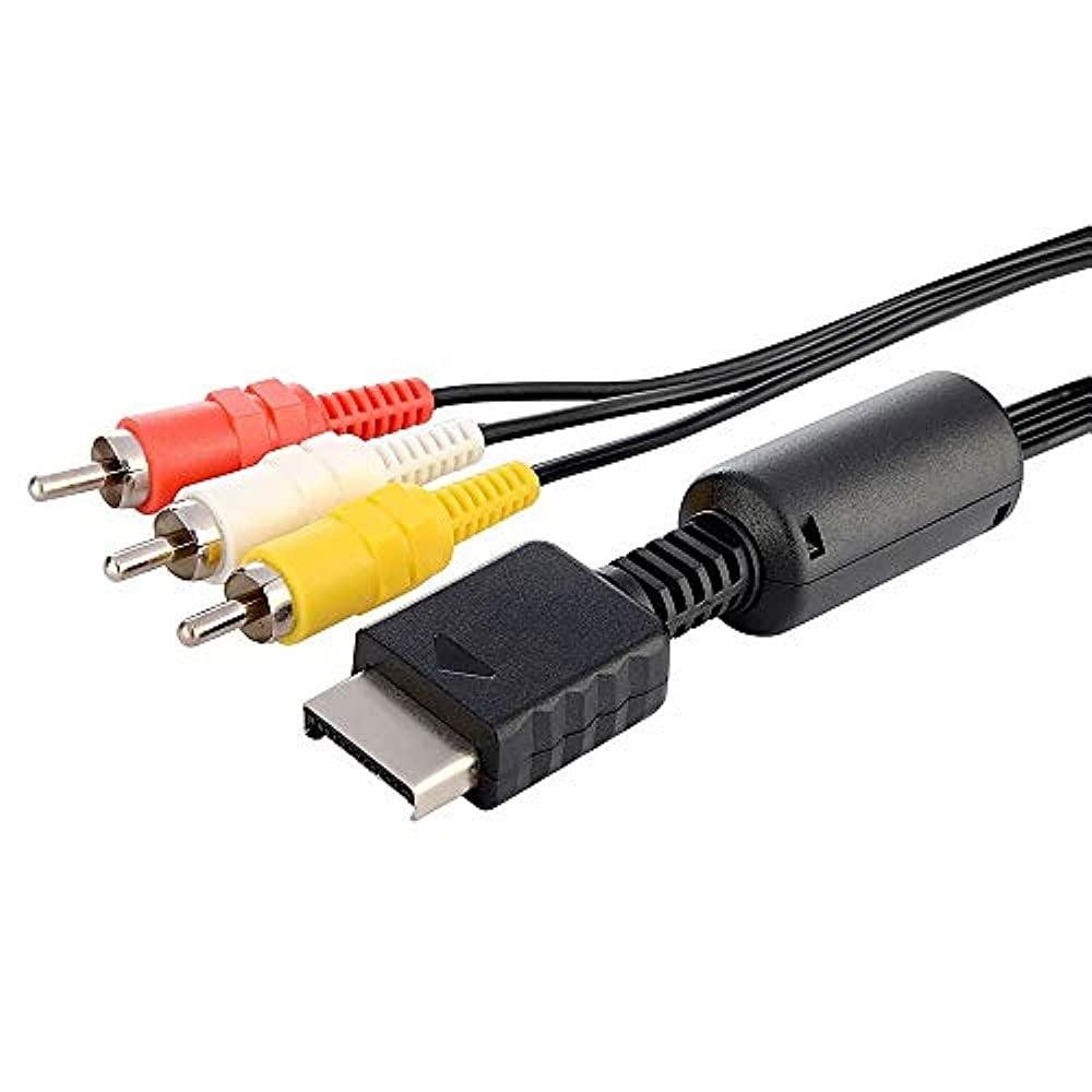 Соединительный кабель RGEEK PS2 PS3 AV на RCA Composite для Sony Playstation 2 PS3(6 футов) можно просмотреть на телевизоре/мониторе