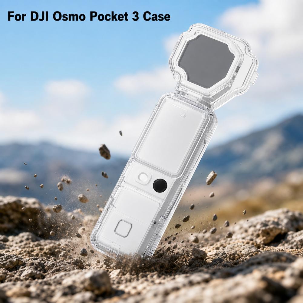Clear PC Protective Hard Case For DJI Osmo Pocket 1 Full Body Shock‑Absorbing Gimbal Camera Cover Water‑Proof Washable Protector