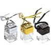 3Pcs Empty Car Hanging Perfume Bottle Air Freshner Refillable Fragrance Diffuser Empty Glass Bottle