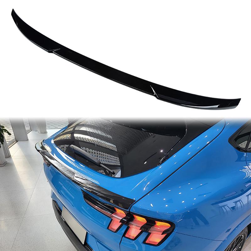 Глянцевый черный спойлер на багажник, подходит для Ford Mustang Mach-E 2021-2022, задний спойлер для автомобиля