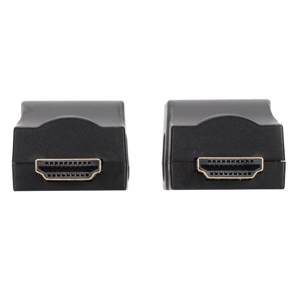 A Pair of 1080P Support 4K HD Male to RJ45 Female Extender Signal Adapter for Cat-5e/6 for DVD