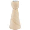 Candle Holder - Conical In Wood - 14.5 X 6.5 Cm - 10 Pcs - Beige