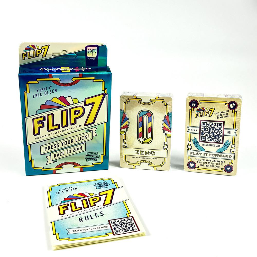 Карточная игра Flip 7 с функциями для образования и развития мозга Семейное развлечение Игра в группе