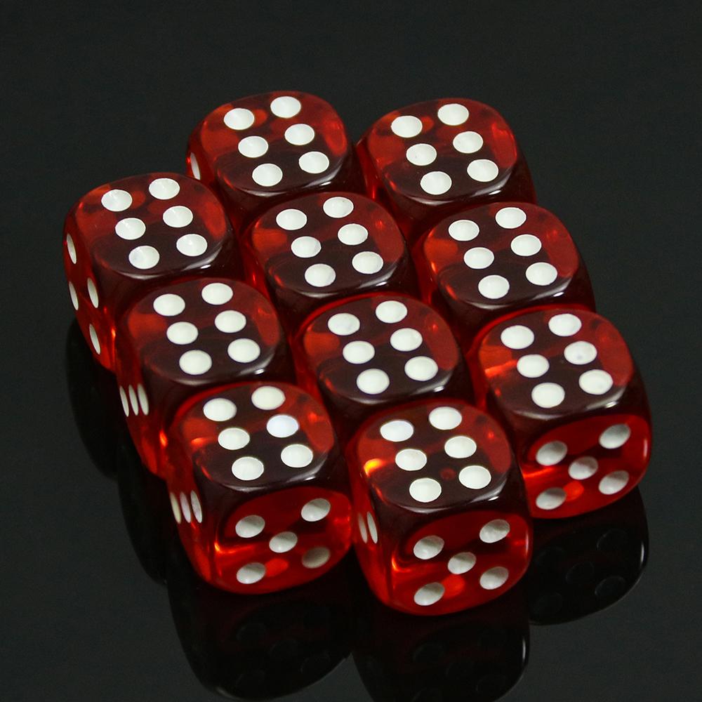 Набор кубиков D6, прозрачные кубики диаметром 14 мм для изготовления головоломок, поделок и занятий в классе, набор из 10 шт.