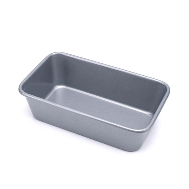 1 шт. Толщина 0,8 мм, 9 дюймов, Прочная углеродистая сталь, Форма для кекса, Антипригарное покрытие, Прямоугольная, Серебристая, Долговечная, Форма для выпечки хлеба