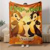 Custom 1pc Christmas Chip Dale Party Blanket, Soft And Comfortable Blanket, Casual Warm, Camping Travel Blanket, Birthday Gift Q91022