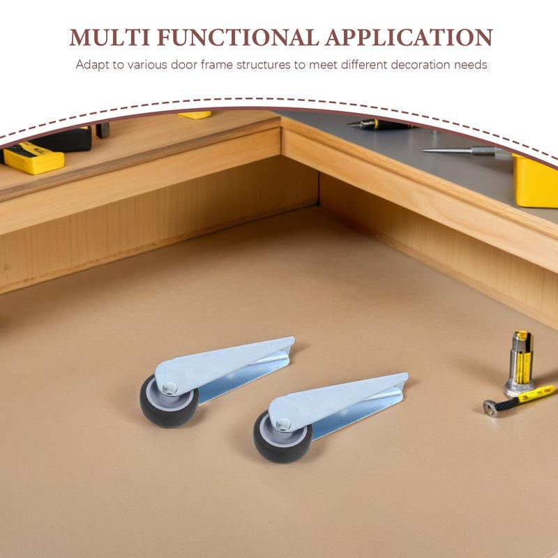 2Pcs Sliding Door Bottom Wheel Anti-Sag Side Mounted Support Roller Smooth Operation Replacement Wheels for Wooden Door Track