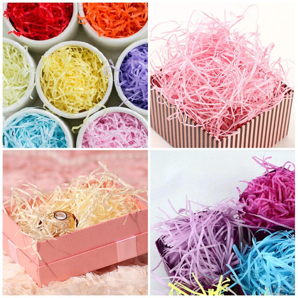 1 Pack Lafite Paper Raffia Filler Colorful Shredded Box Packaging Decoration Practical Wedding Party Easter New Year