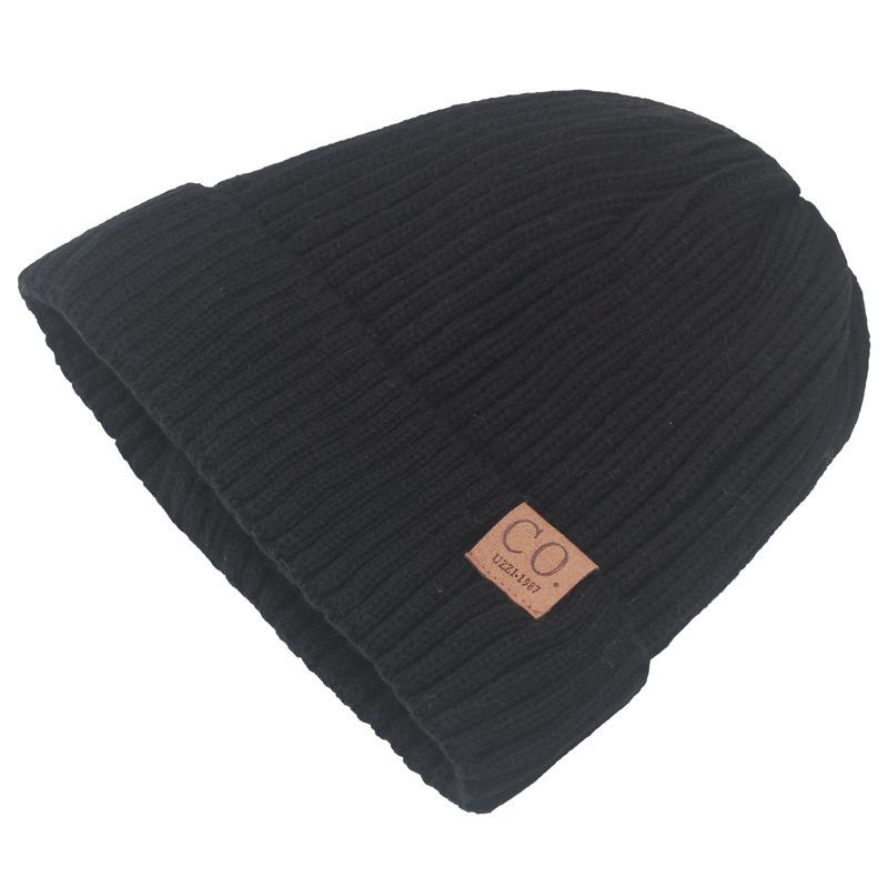 Wool hat women's winter face small knitted fleece thickened warm bald hat men's trendy windproof Internet celebrity letter cold hat