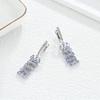 Light Luxury Gorgeous Design Natural Blue Tanzanite S925 Silver Fine Earrings for Women Anniversary & Engagement & Banquet Wear