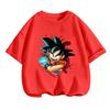2025 MINISO Лето 4-14 Детская футболка Dragon Ball Z Son Goku Аниме Подростковая одежда Модная повседневная футболка Одежда для мальчиков Девочки Kawaii Детские топы