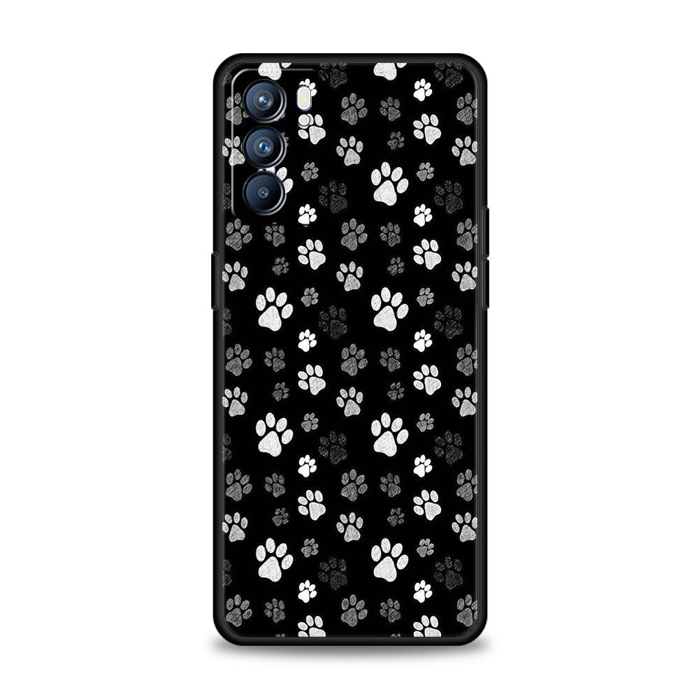 Чехол для телефона для Oppo Reno13 Reno12 Reno11 F Reno10 Pro A54 A53 A95 A76 A74 A57 A98 A80 A79 5G A78 4G Чехол Лапка Собаки