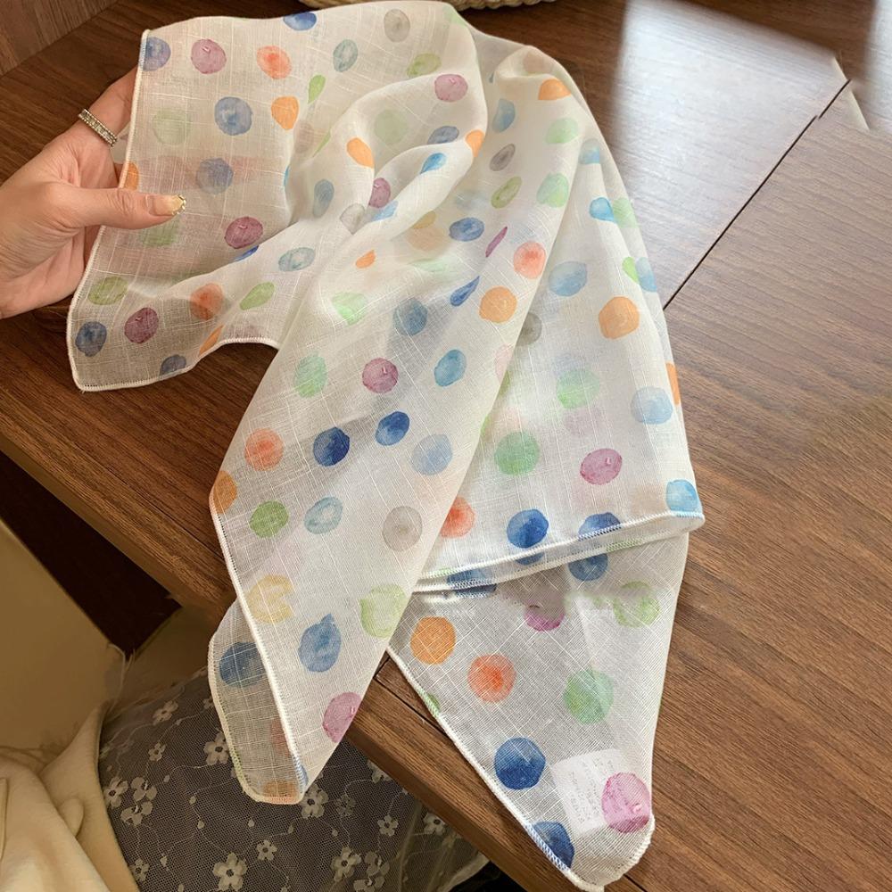 Шелковый летний треугольный платок в пасторальном стиле женская повязка для волос винтажный свежий цветочный ободок для путешествий