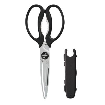 Plus Kitchen Cooking Многофункциональные крышки для бутылок Посудомоечная машина Fit Cut Черные ножницы, ножницы, (Овощечистка, Открывалка, Нож), Безопасно, без стресса