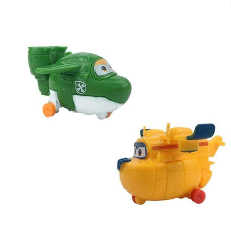 8 Pcs/Set Cute Super Wings Action Figures Airplane Transforming PVC Model Helicopter Transport Aircraft Collection Gift Toy