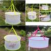 Foldable Clothes Drying Mesh Basket With Large Diameter For Sweaters And Underwear Drying