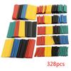 328pcs/box Insulation Heat Shrink Tube Kit Shrinking Assorted Polyolefin Sleeving Heat Shrink Tubing Wire Cable 8 Sizes 2:1 S Connector Repair