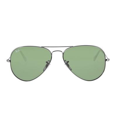 Ray-Ban Тонкая оправа дужки Металлические очки-авиаторы Унисекс Пара Серебристые