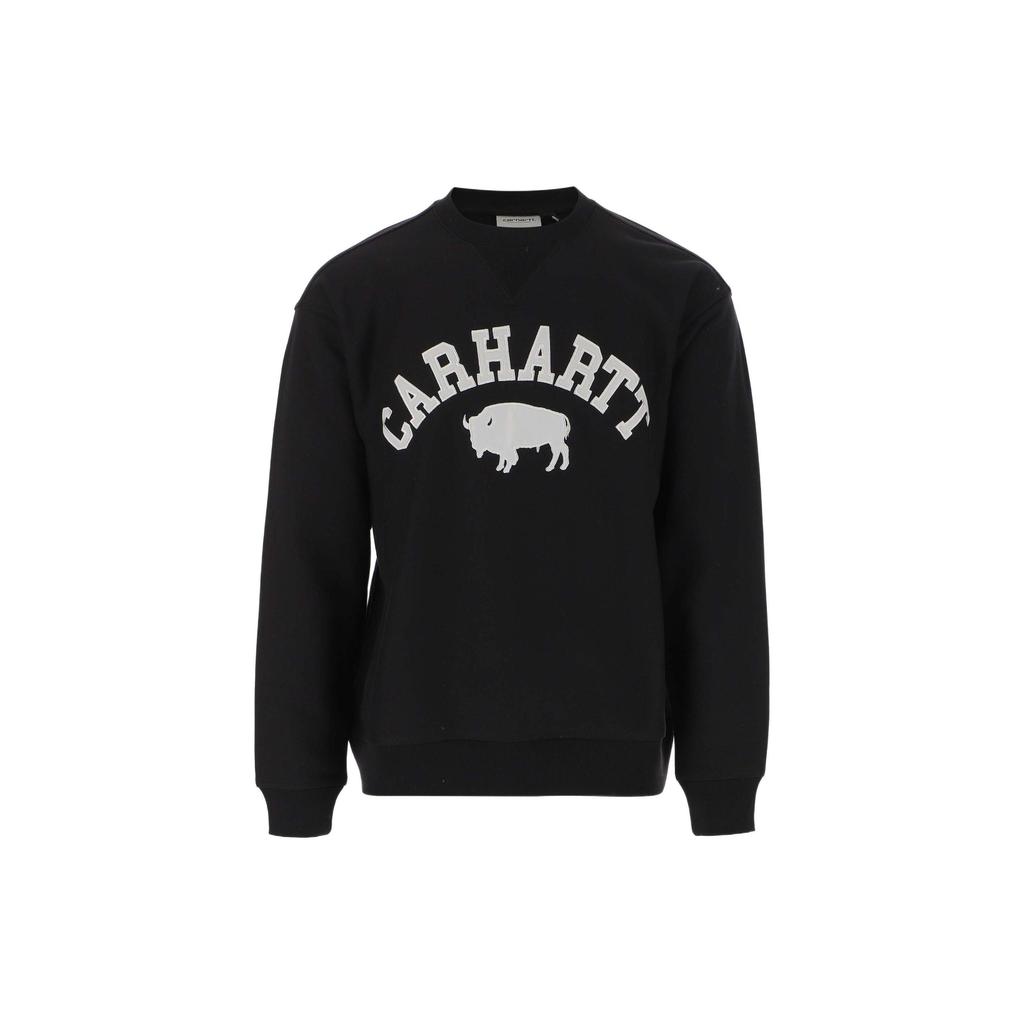 Carhartt WIP SS23 Logo Embroidered Print Sweatshirt Men sweatshirt Black I031408-0D2-XX