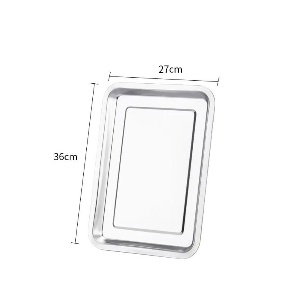 Stainless Steel Food Storage Serving Tray Rectangle Oven Trays  for Cooking Serving