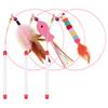 Neko No Tomosha Cat Teaser Set of 3, Durable Wire Toys with Bird Feathers and Feathers, Perfect Gift