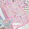 16 листов Kawaii Kpop Декоративная наклейка Книга Мультяшная ПЭТ Васяная бумага Журнал DIY Материал Наклейка Декорация