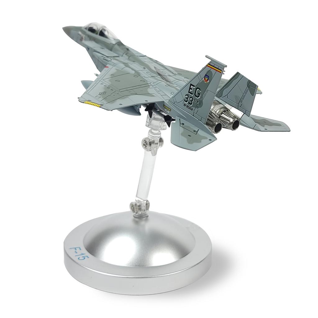 NUOTIE Eagle Metal Airplane Model Kit with Stand Gulf Spirit Diecast Alloy Fighter Model Jet Military Aircraft Collection 1/100 F-15C