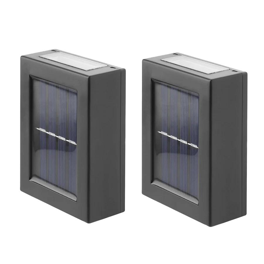 Светодиодный уличный солнечный садовый светильник, водонепроницаемые настенные светильники, 1/2/4 шт., украшение для патио, забора, ландшафтное освещение, солнечный светильник для лестницы