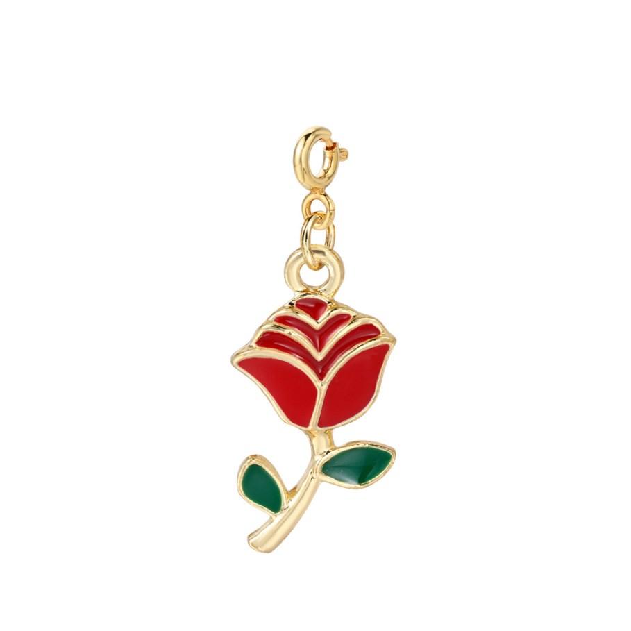 Multicolor Flower Pendant Charm For Women Romantic Party Spring Fashion Jewelry Handmade DIY Making Accessories Wholesale