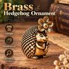 Handcarved Copper Hedgehog Statue Antique Hedgehog Figurine Tea Pet Ornament Home Decor