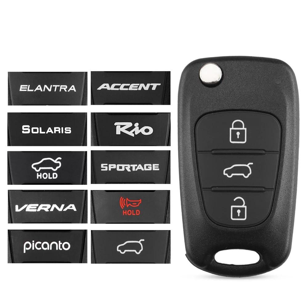 Kia K2 K5 For Hyundai Cerato Picanto 3 Buttons Flip Folding Key Case Car Key Shell Remote Key Shell