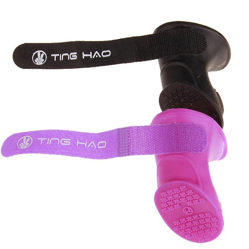 4 шт. водонепроницаемые сапоги для собак, зимние сапоги для маленьких собак, резиновая обувь для собак, защитные сапоги для улицы, противоскользящие товары для домашних животных