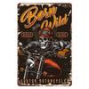 Металлические пин-ап таблички MotorcycleVintageCo - Винтажные художественные постеры - Жестяная живопись для украшения стен - Подчеркивает декор в мужской пещере и баре