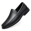 Мужские лоферы из натуральной кожи без шнуровки - Business Casual, Мягкая подошва, Дышащие, Круглый носок