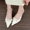 Fashion Fashion Bowknot Women's Sandals Party Sexy Pumps 2025 New Pointed Back Strap High-heeled Stilettos Ladies Slingback Sandals