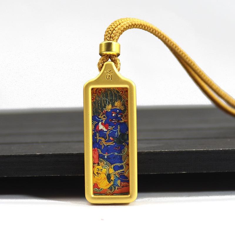 Sacred Tara Thangka Necklace Gold Plated for Spiritual Growth and Protection