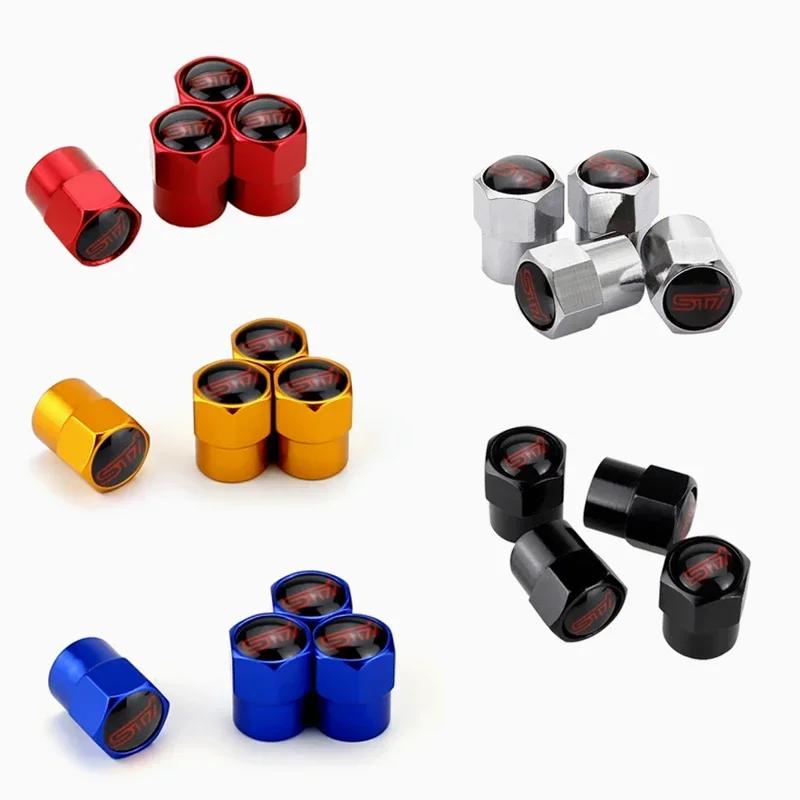 For Subaru STI Forester XV Outback Impreza Legacy WRX BRZ Tribeca Car Tire Airtight Valve Stem Cover Wheel Air Caps Decoration tett7