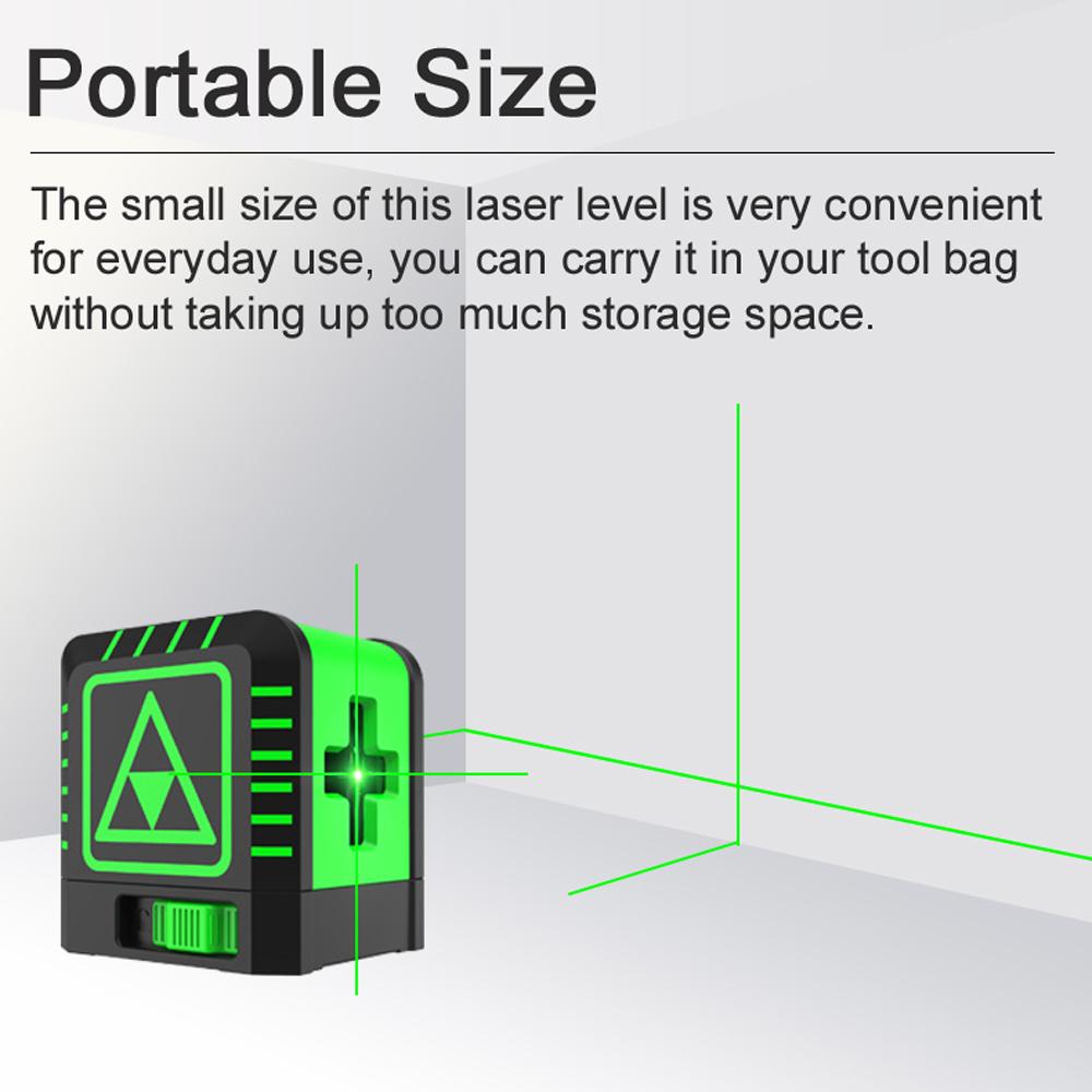 Маленький портативный 2-линейный лазерный нивелирный лазер 3 градуса Самовыравнивающаяся диагональная линия Многофункциональный