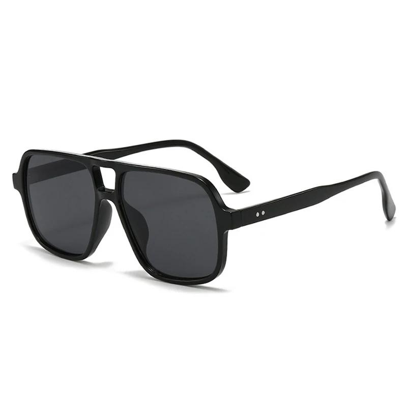 SO&EI Ins Popular Fashion Square Rivets Men Candy Color Sunglasses Shades UV400 Fashion Women Leopard Eyewear