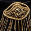 Metal Punk Style Epaulets Beaded Decoration Shoulder Badge  Performance Costumes