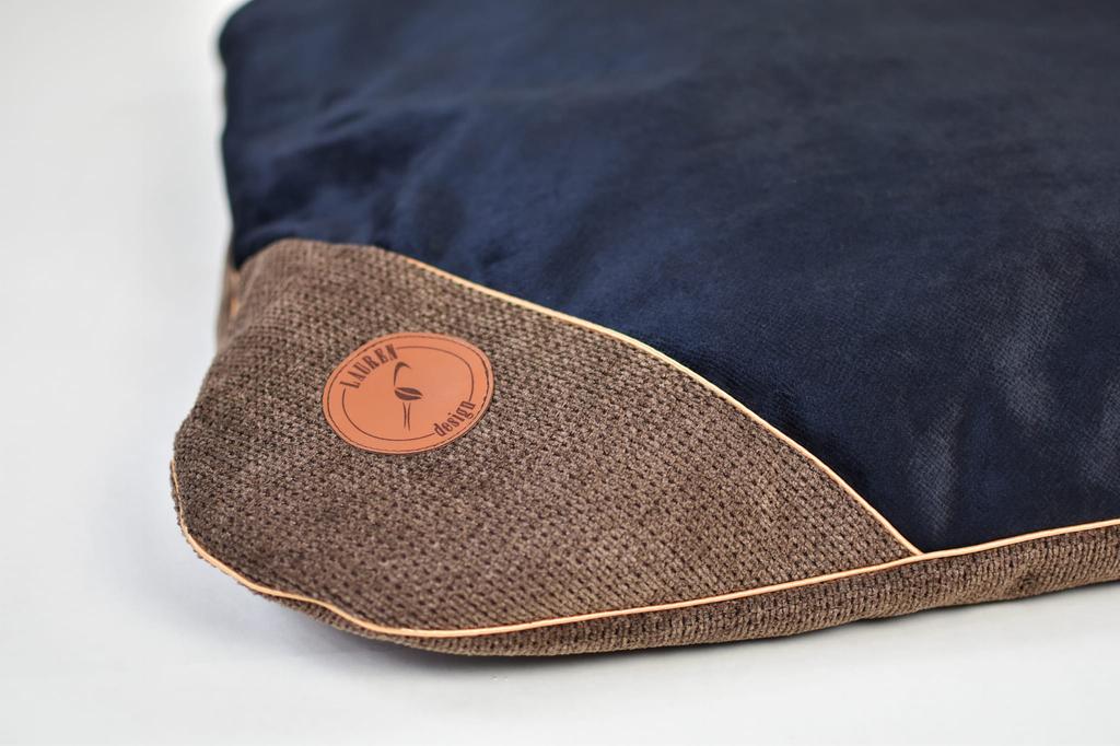 Frida Cushion Brown Structure + Black Velvet 100cm x 80cm