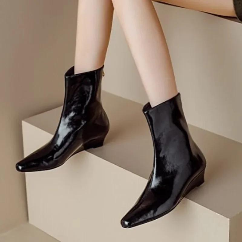 Короткие сапоги в британском стиле 2024 года, весна-лето, новый стиль, универсальный, хит продаж, французские ретро-короткие сапоги на высоком каблуке, универсальный