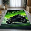 Vintage S-Suzuki Racing Biker Garage Moto Soft Non-Slip Large Area Rug for Living Room,Bedroom Carpet Mat for Sofa,Home Decor