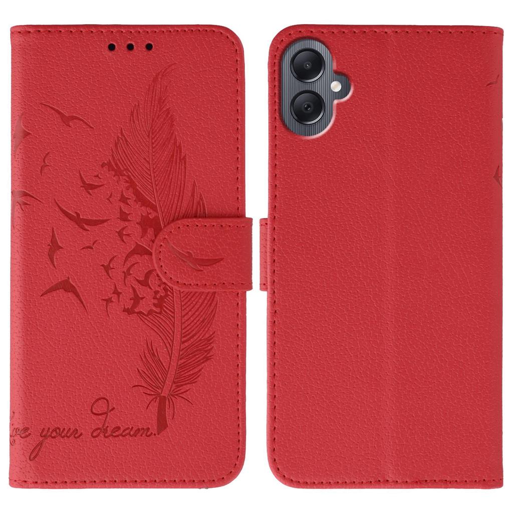 Для Samsung Galaxy A06 4G Чехол с оттиском пера Кожаный кошелек Чехол для телефона