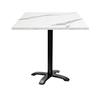 Table - Bazila - 70 X 70 Cm - White Marble - Contemporary Style - Easy Assembly