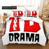 Новый комплект постельного белья с 3D-принтом в стиле аниме Total Drama, односпальная кровать размера «queen-size», комплект постельного белья для взрослых и детей, комплект постельного белья с героями мультфильмов