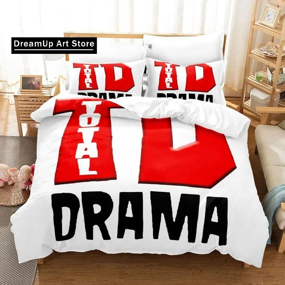 Новый комплект постельного белья с 3D-принтом в стиле аниме Total Drama, односпальная кровать размера «queen-size», комплект постельного белья для взрослых и детей, комплект постельного белья с героями мультфильмов